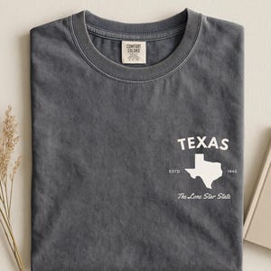 Chemise Texas Comfort Colors T-shirt vintage Lone Star State Graphic