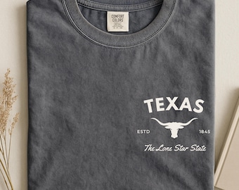 Camiseta del oeste con colores cómodos de Texas Longhorn