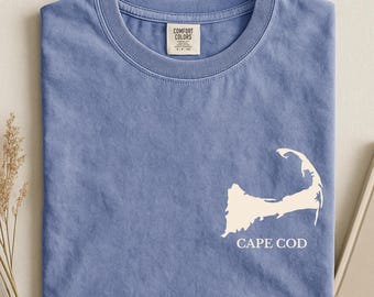 Cape Cod Comfort Colors Shirt, Vintage Coastal New England Tee