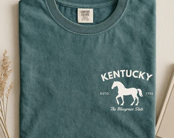 Kentucky Horse Comfort Colors Shirt Vintage Bluegrass State T-shirt
