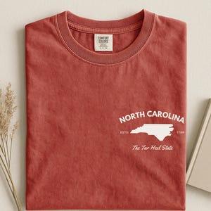 Shirt North Carolina Comfort Colors, vintage T-shirt met teerhak afbeelding 12