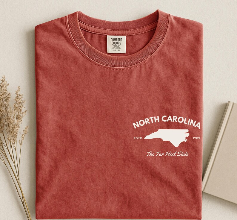 Shirt North Carolina Comfort Colors, vintage T-shirt met teerhak afbeelding 12