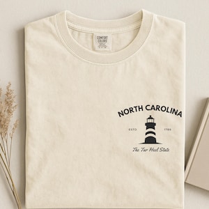 North Carolina Comfort Colors Vintage Tar Heel State T-Shirt image 6