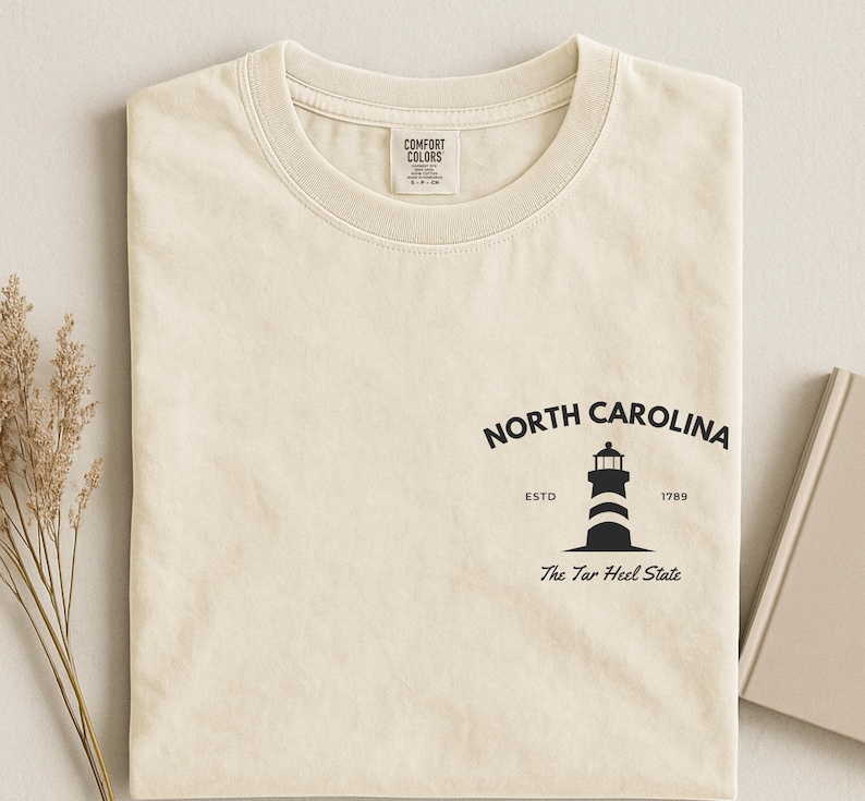 North Carolina Comfort Colors Vintage Tar Heel State T-Shirt image 6