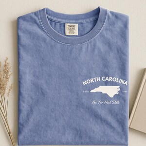 Shirt North Carolina Comfort Colors, vintage T-shirt met teerhak afbeelding 10