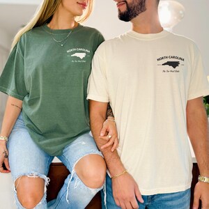 Shirt North Carolina Comfort Colors, vintage T-shirt met teerhak afbeelding 3