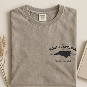 Shirt North Carolina Comfort Colors, vintage T-shirt met teerhak afbeelding 7