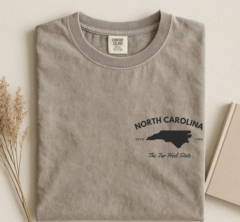Shirt North Carolina Comfort Colors, vintage T-shirt met teerhak afbeelding 7