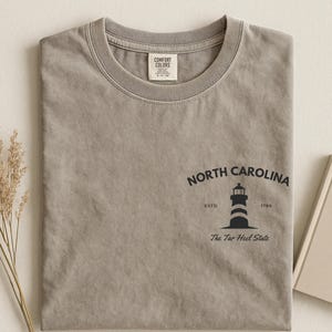North Carolina Comfort Colors Vintage Tar Heel State T-Shirt image 7