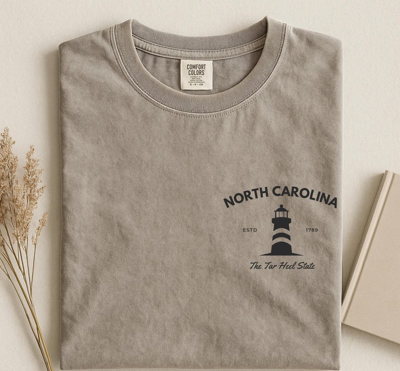 North Carolina Comfort Colors Vintage Tar Heel State T-Shirt image 7