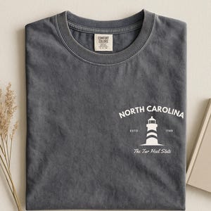 North Carolina Comfort Colors Vintage Tar Heel State T-Shirt image 13