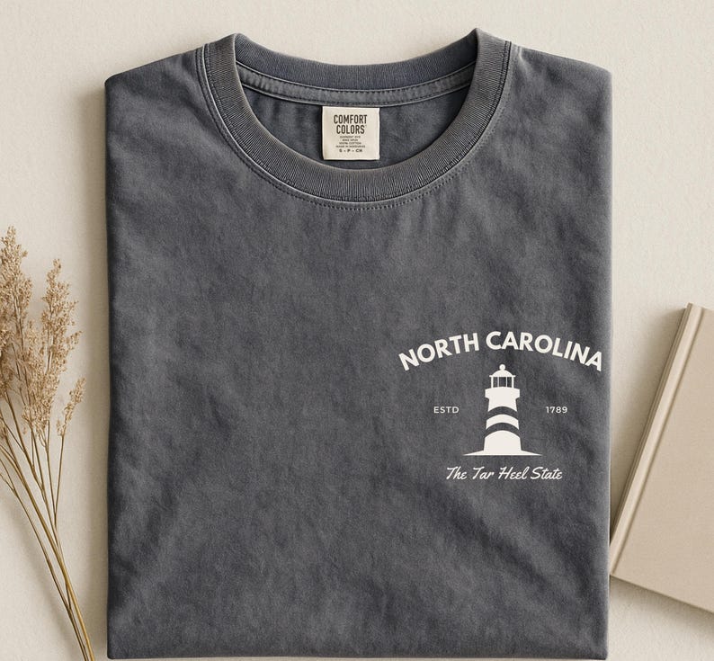 North Carolina Comfort Colors Vintage Tar Heel State T-Shirt image 13