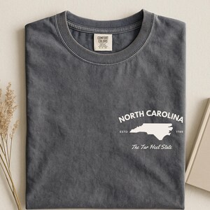 Shirt North Carolina Comfort Colors, vintage T-shirt met teerhak afbeelding 13
