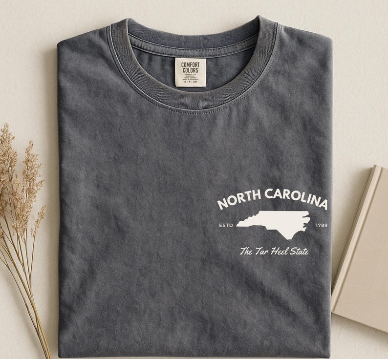 Shirt North Carolina Comfort Colors, vintage T-shirt met teerhak afbeelding 13