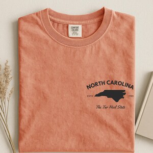 Shirt North Carolina Comfort Colors, vintage T-shirt met teerhak afbeelding 11