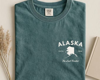 Alaska Comfort Colors T-shirt, vintage staat grafisch T-shirt