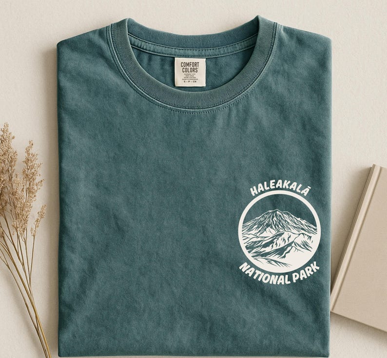 Haleakala Comfort Colors National Park T-shirt, vintage Hawaii bergshirt afbeelding 9