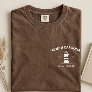 North Carolina Comfort Colors Vintage Tar Heel State T-Shirt image 8