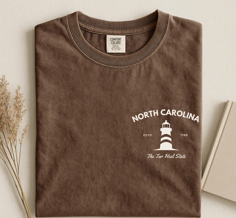 North Carolina Comfort Colors Vintage Tar Heel State T-Shirt image 8