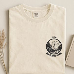 Zion Comfort Colors-skjorta, vintage-tröja med grafisk design från National Park bild 1