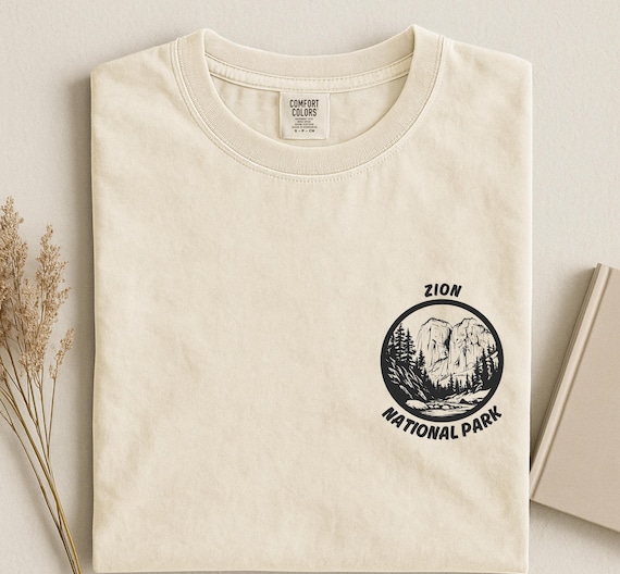 Zion Comfort Colors Shirt, Vintage National Park Graphic Tee