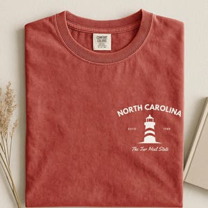 North Carolina Comfort Colors Vintage Tar Heel State T-Shirt image 12