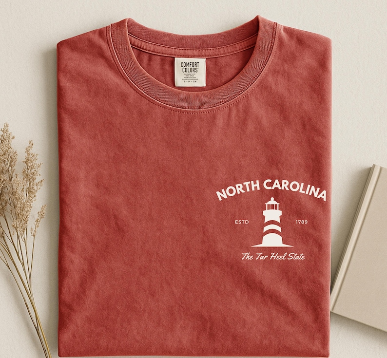 North Carolina Comfort Colors Vintage Tar Heel State T-Shirt image 12