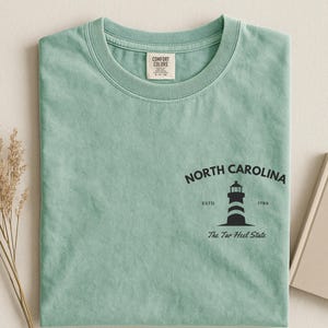 North Carolina Comfort Colors Vintage Tar Heel State T-Shirt image 9