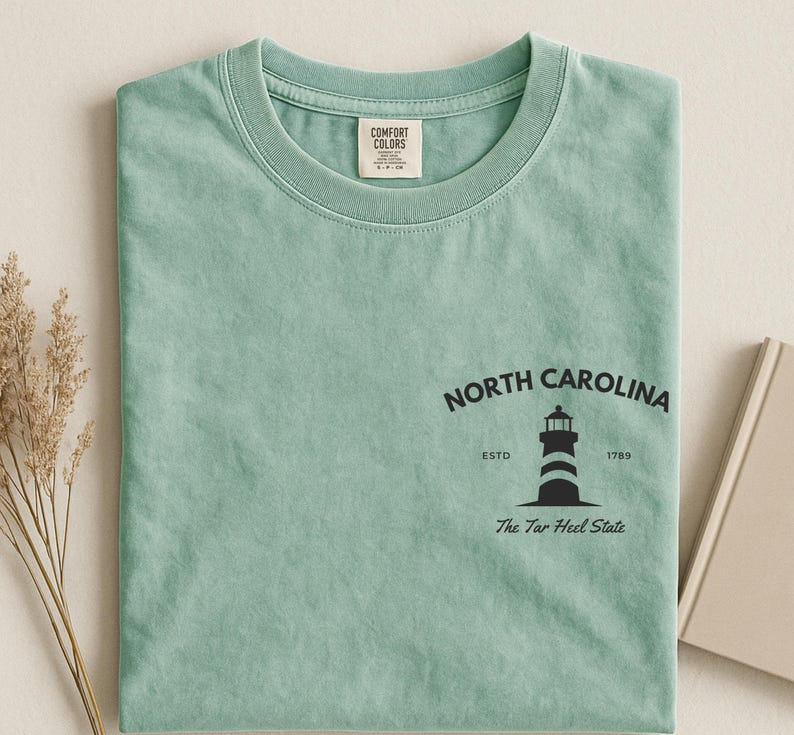 North Carolina Comfort Colors Vintage Tar Heel State T-Shirt image 9