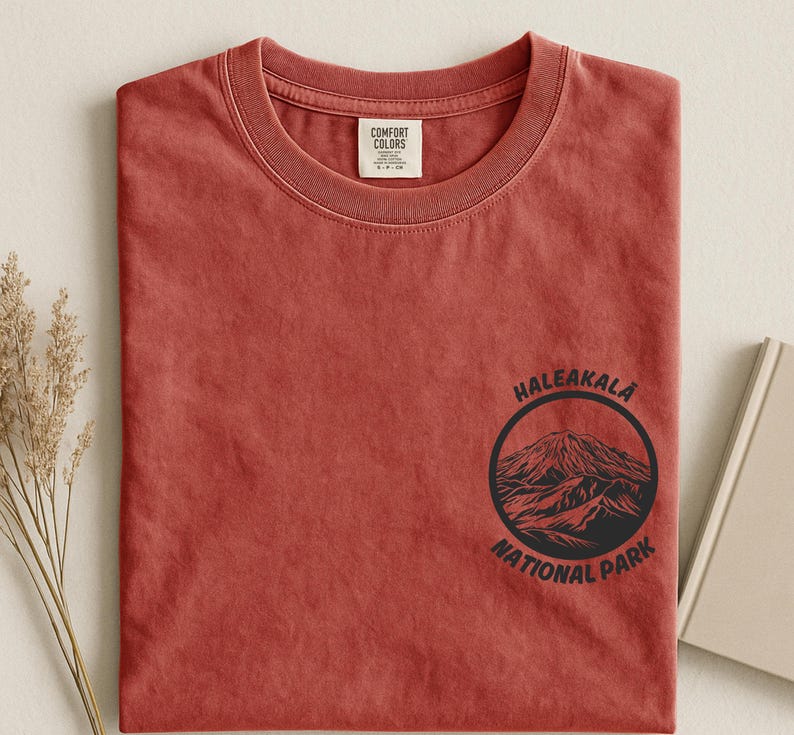 Haleakala Comfort Colors National Park T-shirt, vintage Hawaii bergshirt afbeelding 12