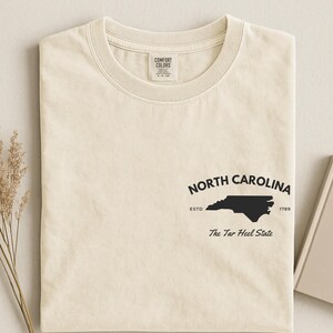 Shirt North Carolina Comfort Colors, vintage T-shirt met teerhak afbeelding 6
