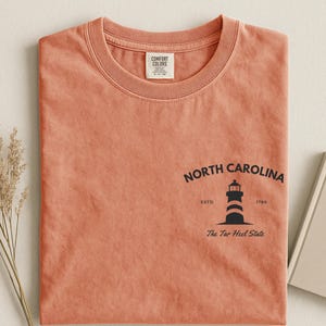 North Carolina Comfort Colors Vintage Tar Heel State T-Shirt image 11