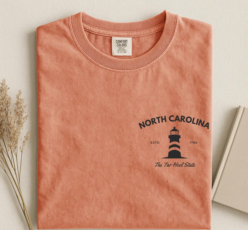 North Carolina Comfort Colors Vintage Tar Heel State T-Shirt image 11