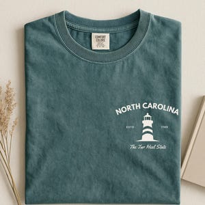 North Carolina Comfort Colors Vintage Tar Heel State T-Shirt image 10