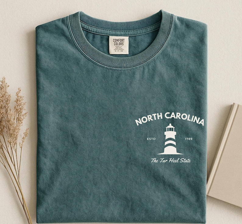 North Carolina Comfort Colors Vintage Tar Heel State T-Shirt image 10