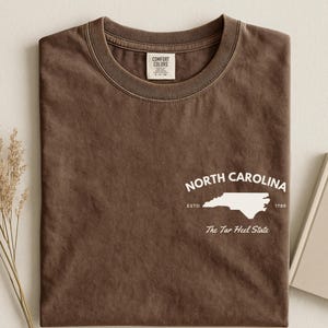 Shirt North Carolina Comfort Colors, vintage T-shirt met teerhak afbeelding 8