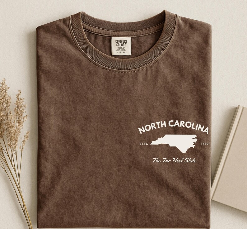 Shirt North Carolina Comfort Colors, vintage T-shirt met teerhak afbeelding 8