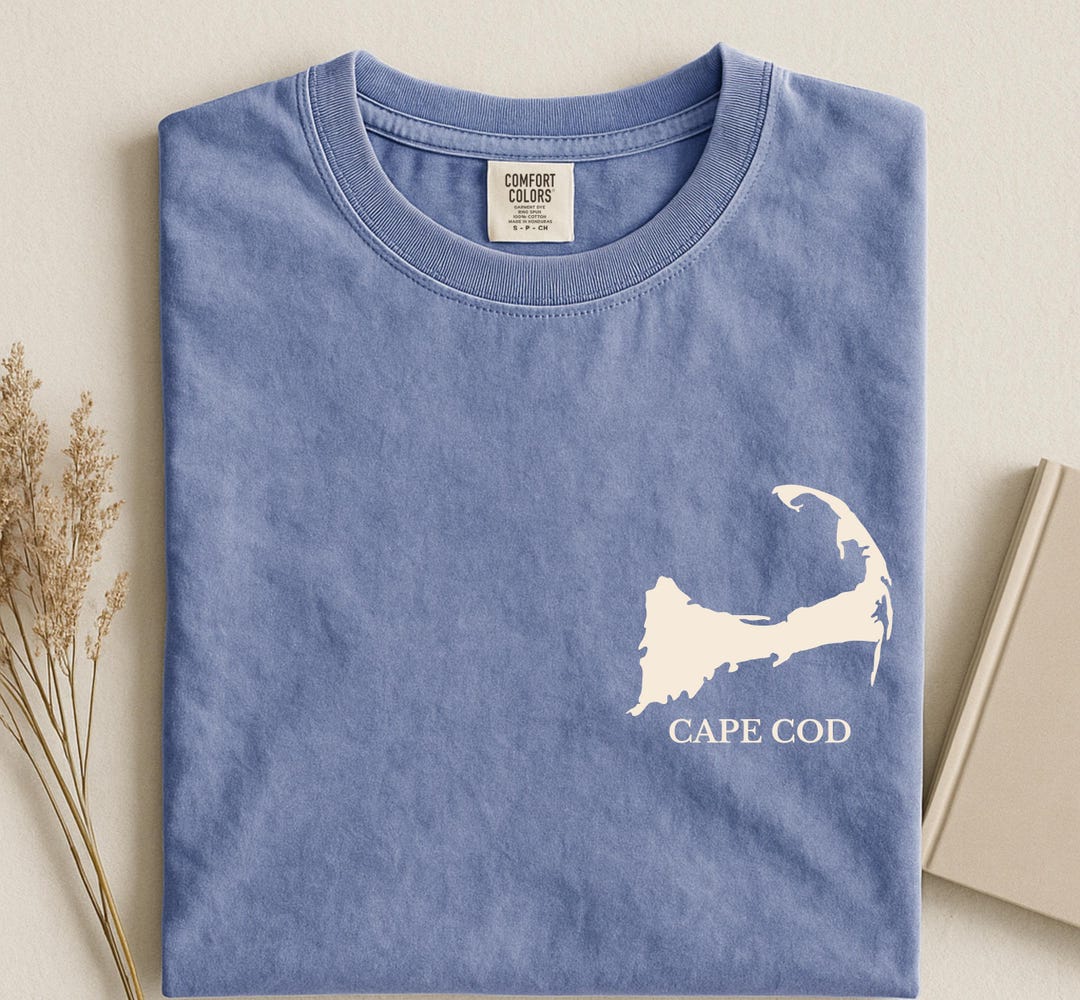 Cape Cod Tees Cape Cod Comfort Colors Shirt, Vintage Coastal New England Tee - Etsy