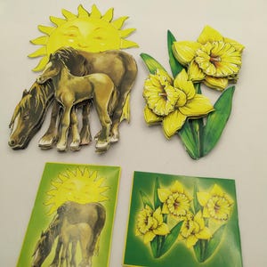 Card toppers 3d animals & other things (price is per pack/option)horse, goat, bird house, duck
