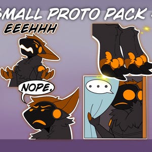 Digitale harige prototypestickers / emotebases voor telegram en Discord / Discord Small Pack #4