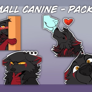Digital Furry Canine Wolf Base Small - Pack 3
