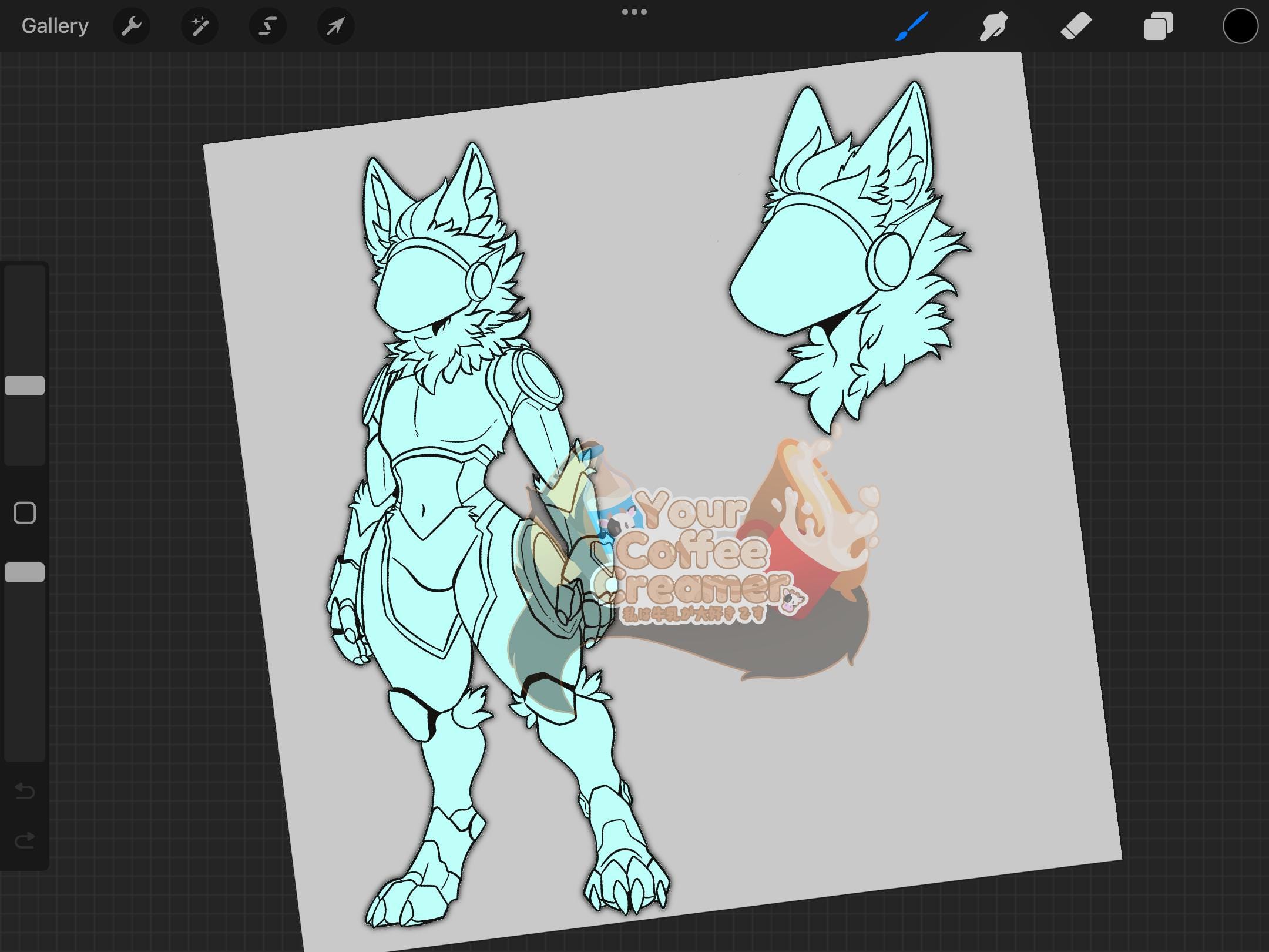 Digital Protogen Furry Reference Sheet Base Lineart (basic) - Etsy
