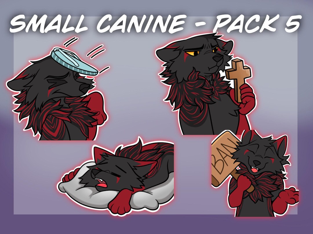 Digital Furry Canine Wolf Stickers/emotes Bases - Pack 5 - Etsy Belgium