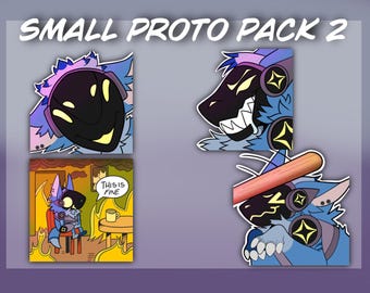 Digital Protogen Furry Sticker / Emote Base Pack 2