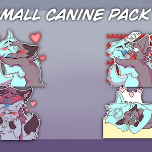 Digital Furry Canine Wolf Sticker/ Emote Base Pack #9 Discord Telegram Stickers