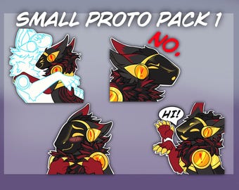 Digital Furry Protogen Sticker / Emote Base Small Pack 1