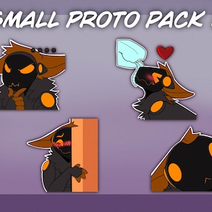 Digitale harige prototypesticker/emotebases voor Telegram en Discord! Kleinverpakking #3