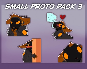 Digital Furry Protogen Sticker / Emote Bases for Telegram and Discord! Small Pack #3