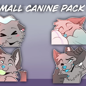 Digital Furry Canine Wolf Emotes / Sticker Bases Pack 8