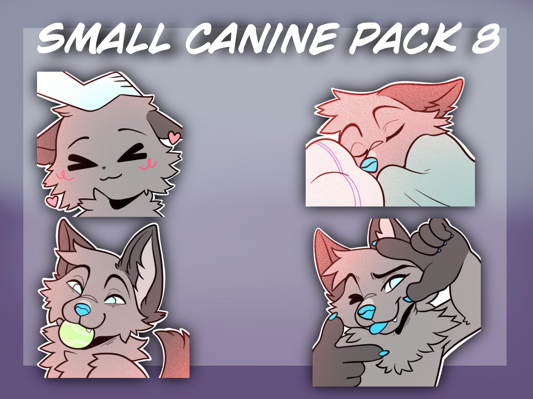Digital Furry Canine Wolf Emotes / Sticker Bases Pack 8